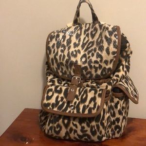 Cheetah print backpack